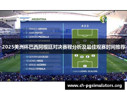 2025美洲杯巴西阿根廷对决赛程分析及最佳观赛时间推荐