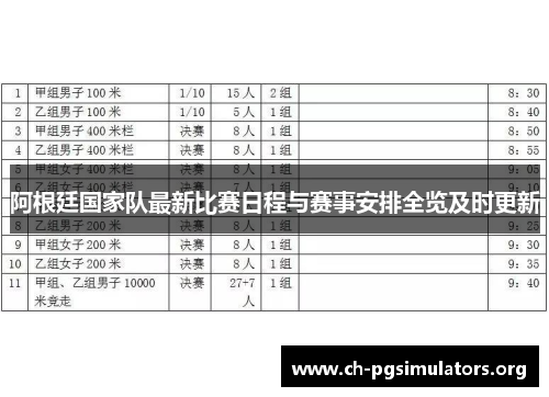 阿根廷国家队最新比赛日程与赛事安排全览及时更新 阿根廷国家队最新比赛日程与赛事安排全览及时更新
